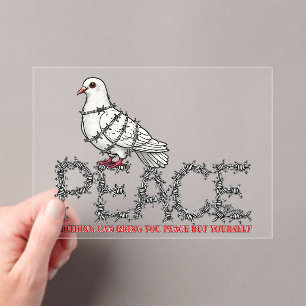 Freiheit und Frieden Acryleinladungen