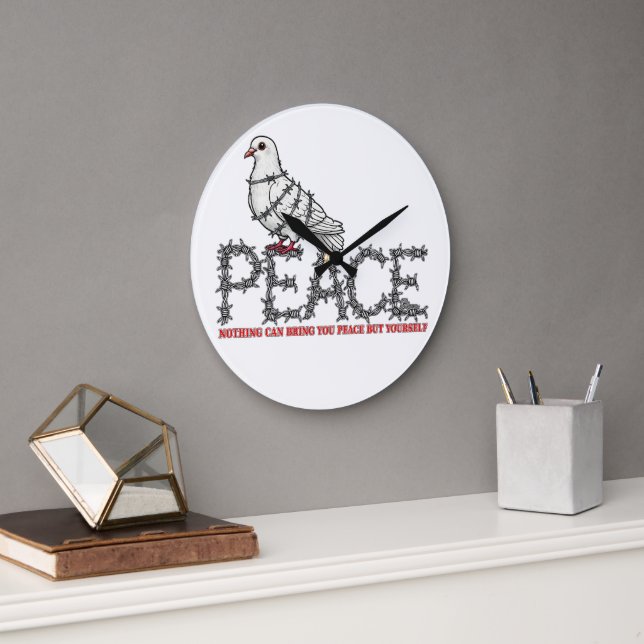 Freiheit und Frieden Große Wanduhr (Büro)