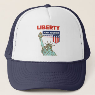 Freiheit und Gerechtigkeit Patriotische amerikanis Truckerkappe