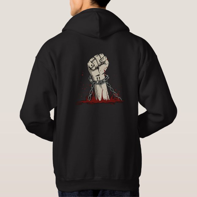 Freiheit und kühne Protestbekleidung Hoodie (Rückseite)