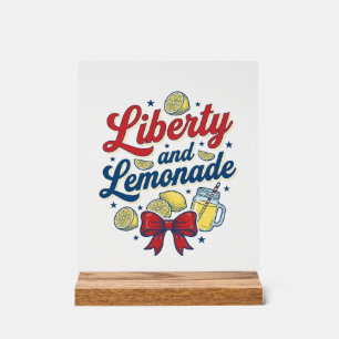 Freiheit und Limonade Patriotische Limonade Vektor Acrylschild