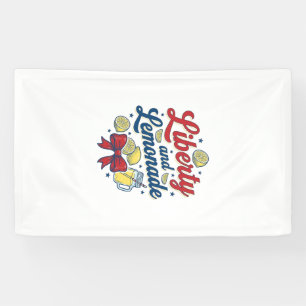 Freiheit und Limonade Patriotische Limonade Vektor Banner