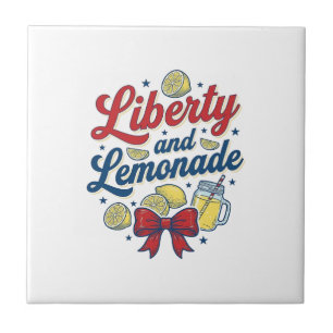 Freiheit und Limonade Patriotische Limonade Vektor Fliese