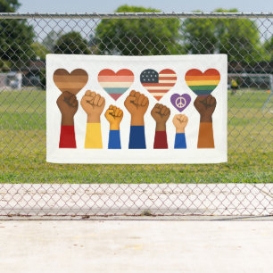 Freiheit und Recht für alle Protestfreiheit Banner