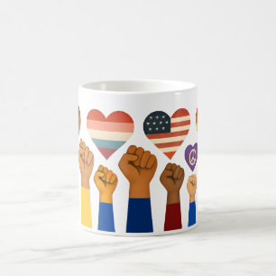 Freiheit und Recht für alle Protestfreiheit Kaffeetasse
