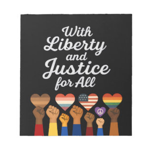 Freiheit und Recht für alle Protestfreiheit Notizblock