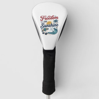 Freiheit Und Sonnenschein Vintage Strand Shirt Des Golf Headcover