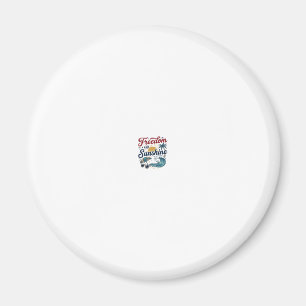 Freiheit Und Sonnenschein Vintage Strand Shirt Des Magnet