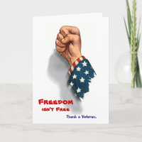 Freiheit und Veteranen Patriotische Karte