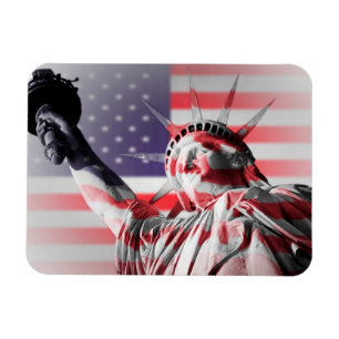 Freiheit unter der Flagge von US Flagge Magnet