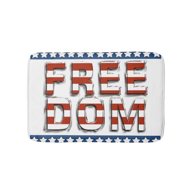 Freiheit - US Flagge Badematte (Vorderseite)