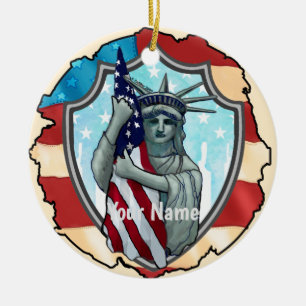 Freiheit USA Keramik Ornament