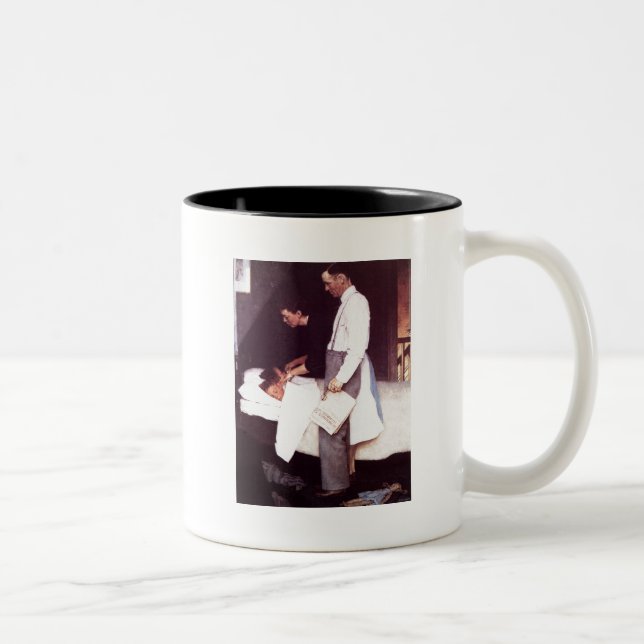 Freiheit von Angst Zweifarbige Tasse (Rechts)