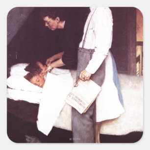 Freiheit von der Furcht Quadratischer Aufkleber