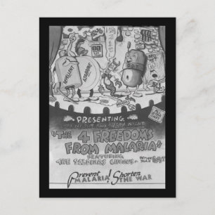 Freiheit von Malaria Repellent Moskitos Postkarte