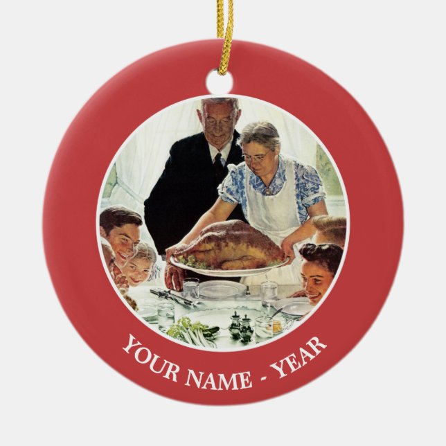 Freiheit von Woll Keramik Ornament (Vorne)