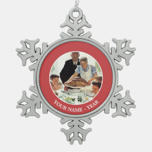 Freiheit von wollen schneeflocken Zinn-Ornament