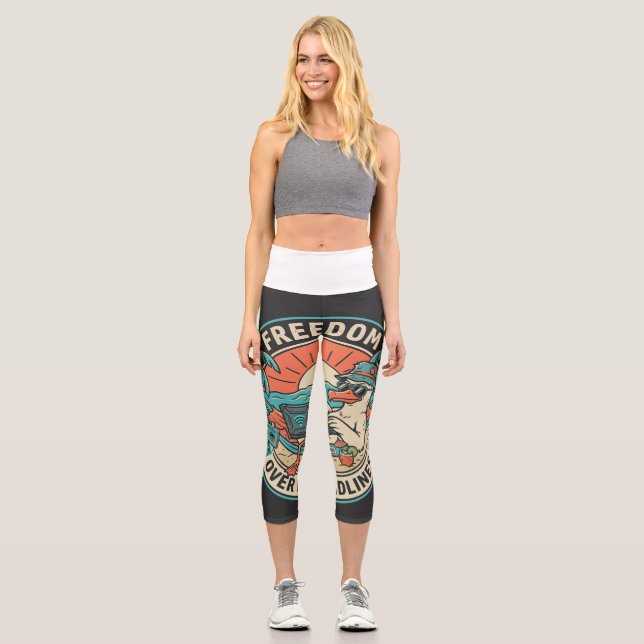 Freiheit Vor Terminen Tee Capri Leggings (Vorderseite)