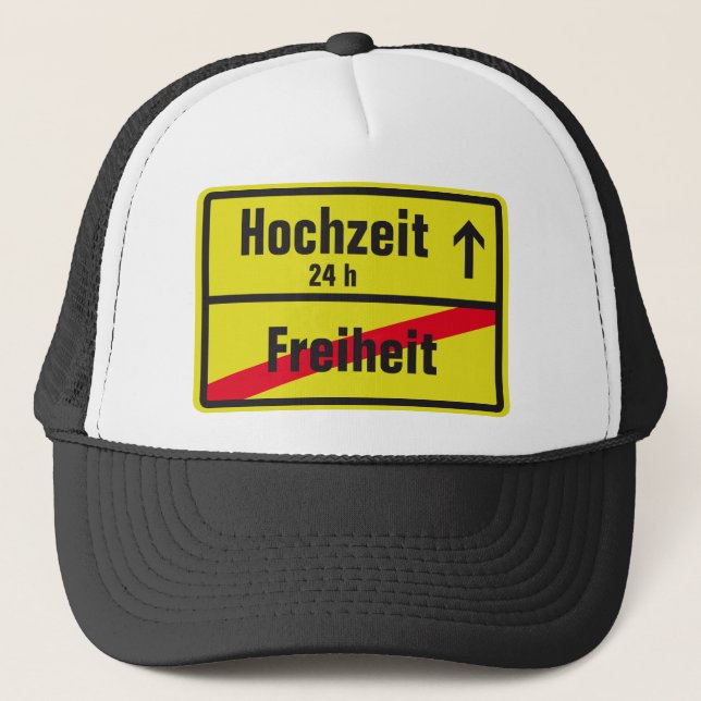 Freiheit vs Hochzeit Truckerkappe (Vorderseite)