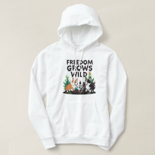 Freiheit wächst wild – Gruseliger Corgi-Gartenbau- Hoodie