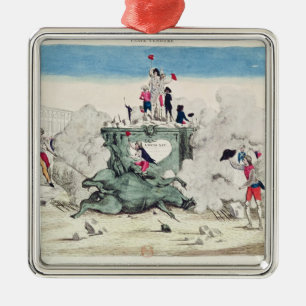 Freiheit, welche die Statue vom beststen stürzt Silbernes Ornament