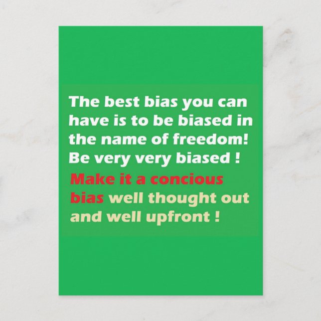 Freiheit wieder groß machen postkarte (Vorderseite)