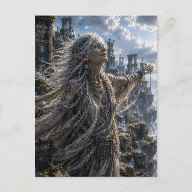 Freiheit / Wind Walker / Endlose Klippen Postkarte (Vorderseite)