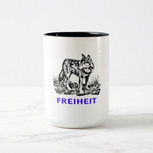 Freiheit - Wolf in Wildnis Zweifarbige Tasse