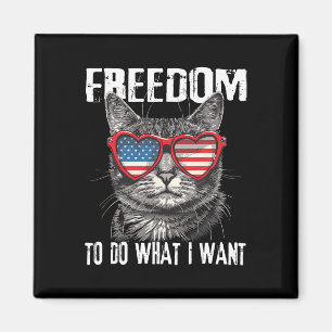 Freiheit zu tun, was ich Gewollt 4. Juli Katze Pat Magnet