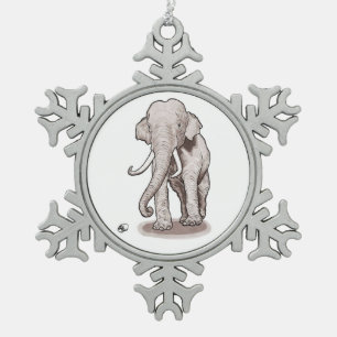 "Freiheits-" Elefant-Schneeflocke-Verzierung Schneeflocken Zinn-Ornament
