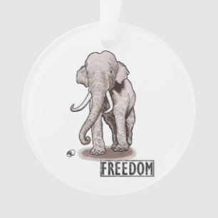 "Freiheits-" Elefant-Weihnachtsverzierung Ornament
