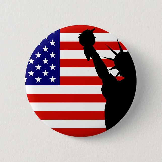 Freiheits-Flagge Button (Vorderseite)