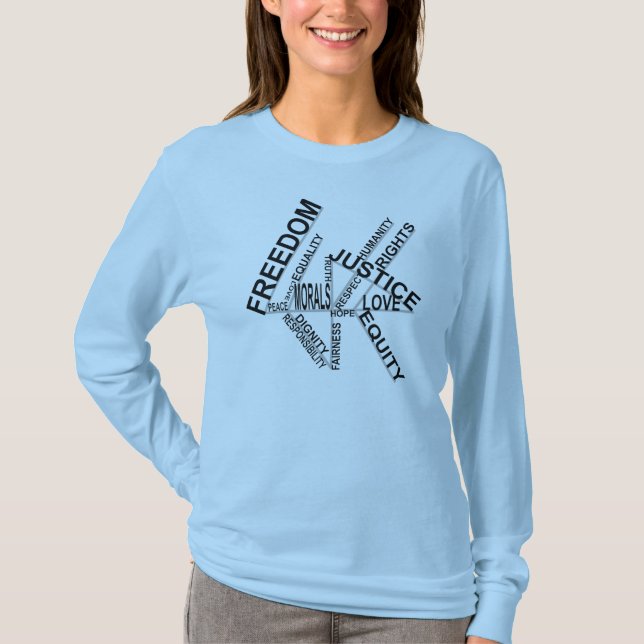 Freiheits-Gleichheits-Gerechtigkeits-T - Shirt (Vorderseite)