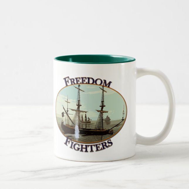 Freiheits-Kämpfer Zweifarbige Tasse (Rechts)