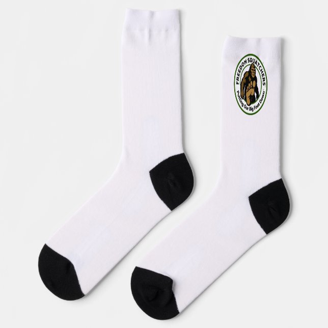 Freiheits-Squatchers "Big Foot Down" Socken (Linkes Detail)