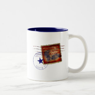 Freiheits-Stempel-Kaffeetasse Zweifarbige Tasse