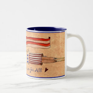 Freiheits-Tasse Zweifarbige Tasse