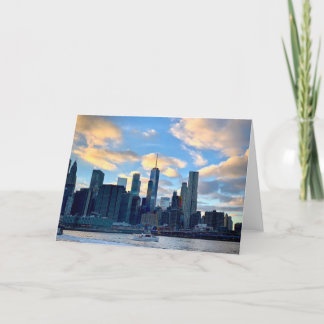 Freiheits-Turm vom Brooklyn-Brücken-Park, NYC Karte