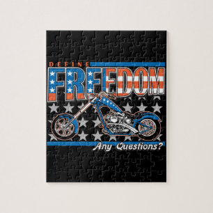 Freiheits-Zyklus-Flagge-Farben-Motorrad Puzzle