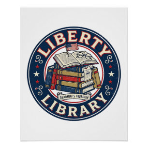 Freiheitsbibliothek Patriotische Patriotische Bibl Poster