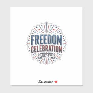 Freiheitsfeier 4. Juli Patrioten-Shirt-Design Aufkleber