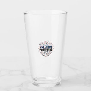 Freiheitsfeier 4. Juli Patrioten-Shirt-Design Glas