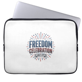 Freiheitsfeier 4. Juli Patrioten-Shirt-Design Laptopschutzhülle