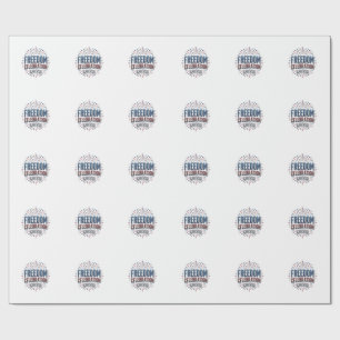 Freiheitsfeier 4. Juli Patriotic-Shirt-Design Geschenkpapier