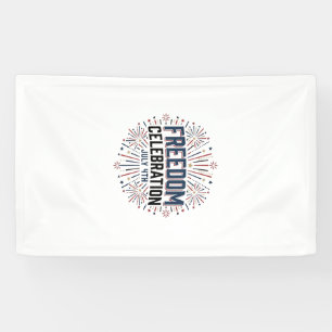 Freiheitsfeier 4. Juli Patriotisches Hemd Design Banner