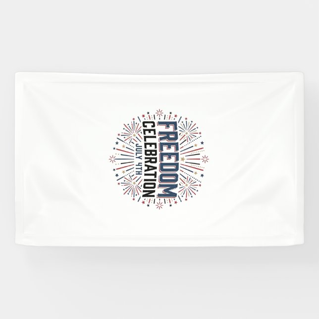 Freiheitsfeier 4. Juli Patriotisches Hemd Design Banner (Horizontal)