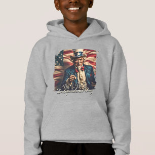 Freiheitsgeist in Rot, Weiß und Blau Hoodie