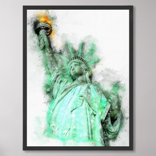 Freiheitsgrabstatue Nah-up Portrait Fotodruck