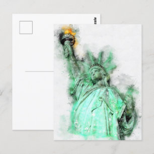 Freiheitsgrabstatue Nah-up Portrait Postkarte