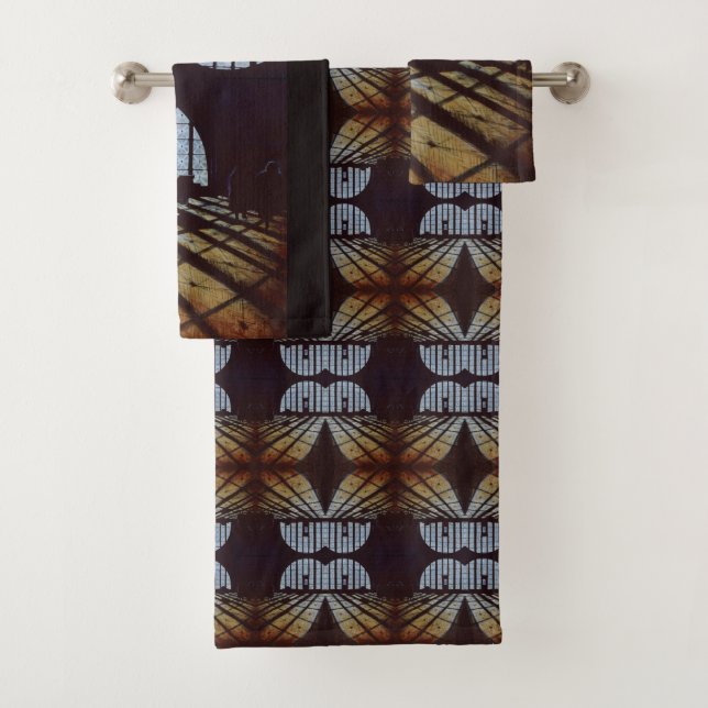 Freiheitshallen, Ellis Island, NYC Badhandtuch Set (Insitu)